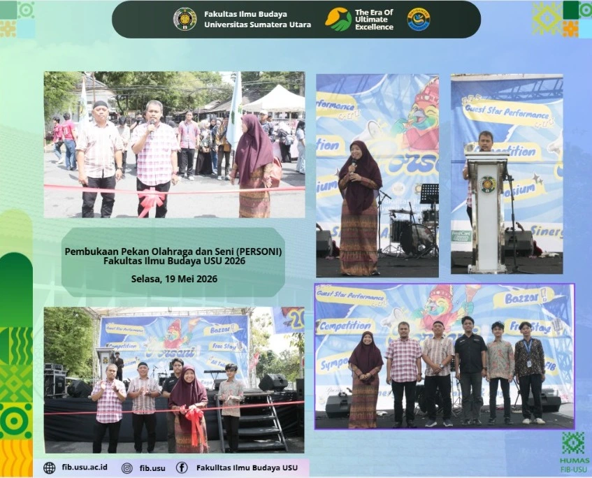 PERSONI FIB USU 2026: “Sinergi Aksara, Irama, dan Raga” Berlangsung Meriah dan Penuh Semangat Kebersamaan